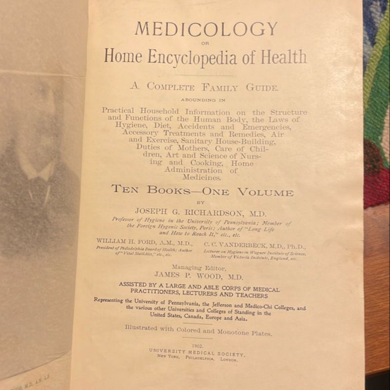 Medicology: or the Home Encyclopedia of Health (1902, rebound)