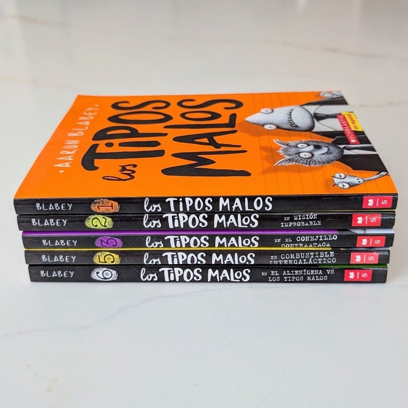 Los Tipos Malos ( The Bad Guys Book Set of 5, Spanish)