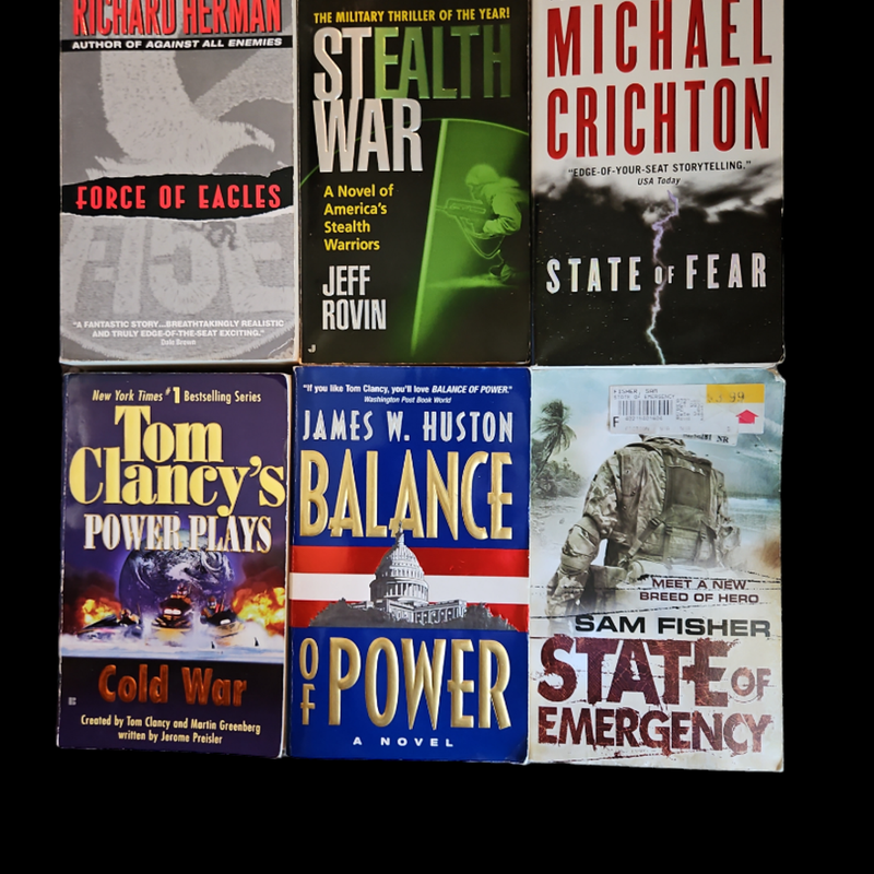 Lot of 6 Mass Market Paperback Military Favorites