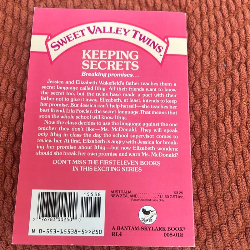Sweet Valley Twins #12: Keeping Secrets 