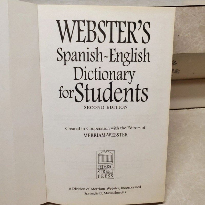 Webster's Spanish-English Dictionary for Students, Second Edition