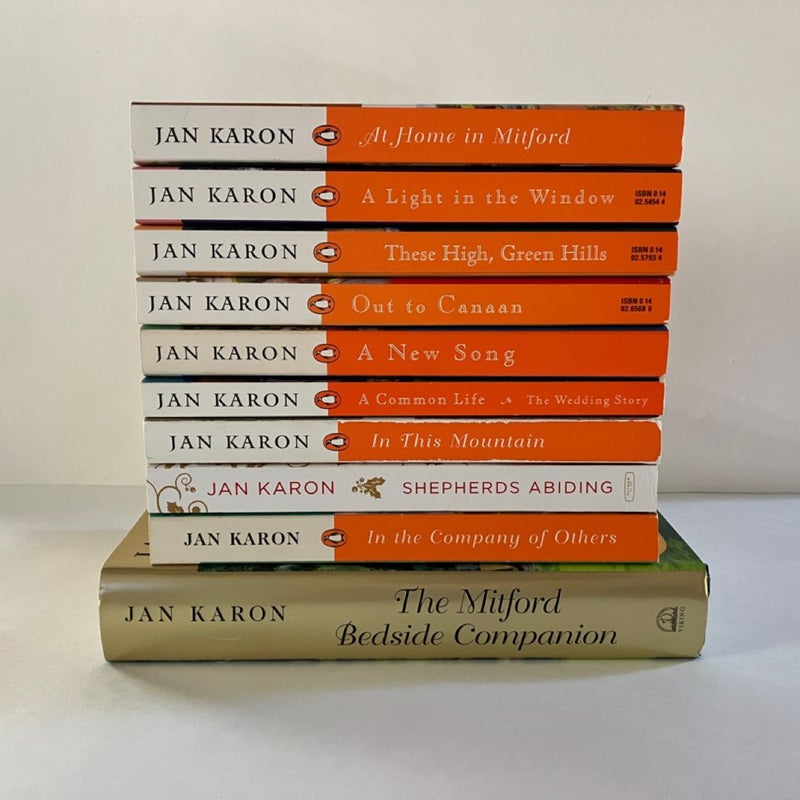 Mitford Series: At Home in Mitford; A Light in the Window; These High Green Hills, Out to Canan; A New Song; A Common Life; In this Mountain; Shepards Abiding; In the Company of Others; The Midford Bedside Companion