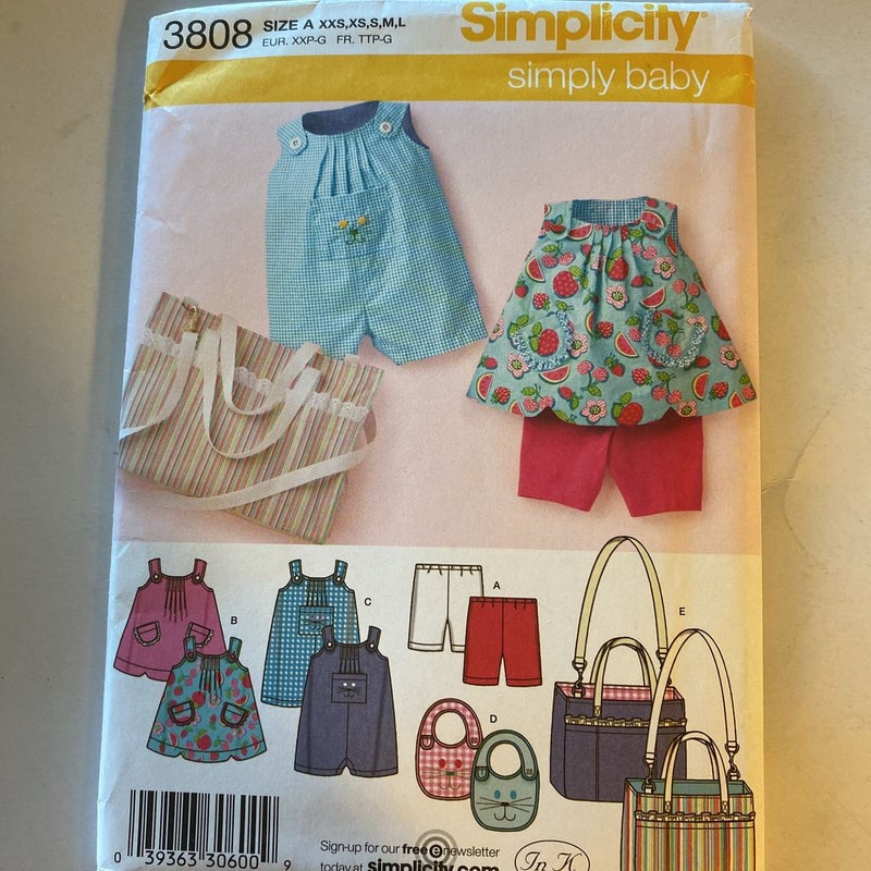Babies’ Top, Romper, Bib, Diaper Bag & Shorts Sewing Pattern