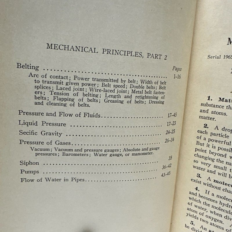 Mechanical Principles Parts 1-2, International Textbook Co, 1934, #348