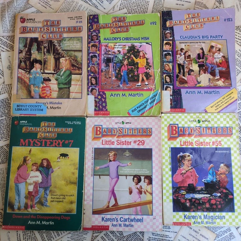 Baby-Sitters Club & Baby-Sitters Little Sister Bundle (6 Books)