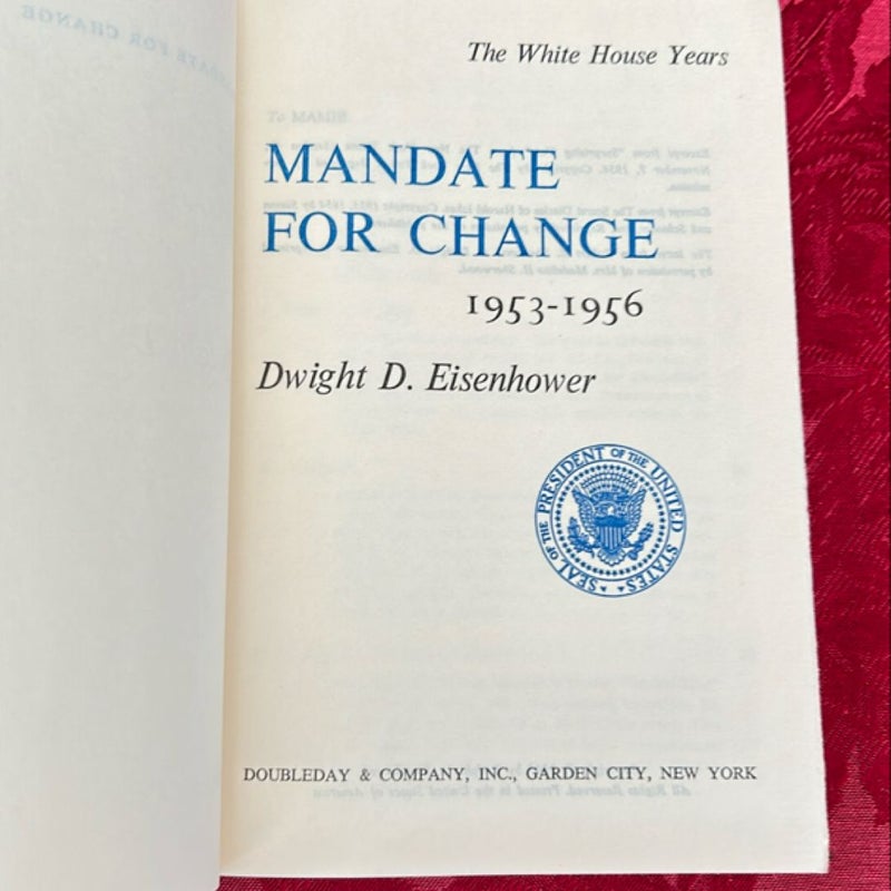 Mandate for change 1953-1956