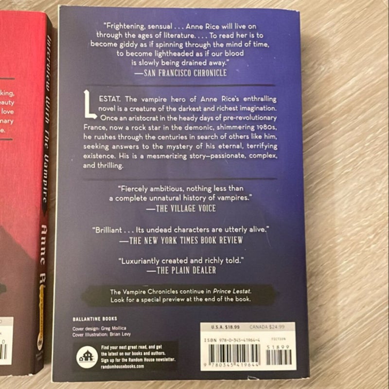 Interview with the Vampire Set of 3