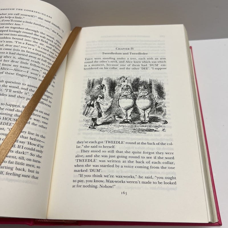 B&N Alice Adventures Wonderland Leather Gold Sprayed Edge