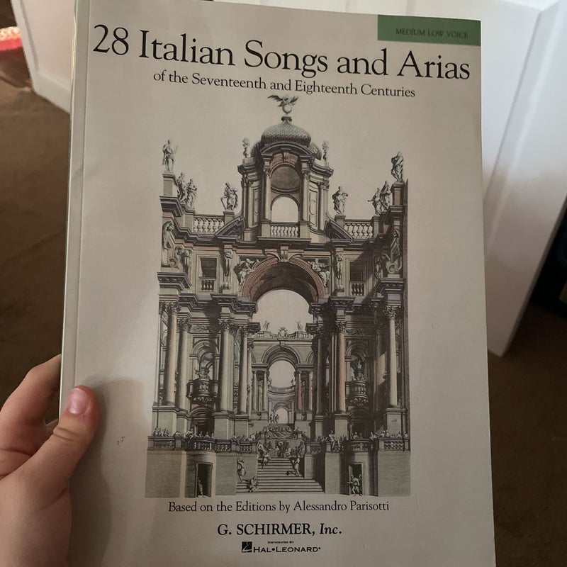 28 Italian Songs and Arias of the 17th and 18th Centuries - Medium Low, Book Only