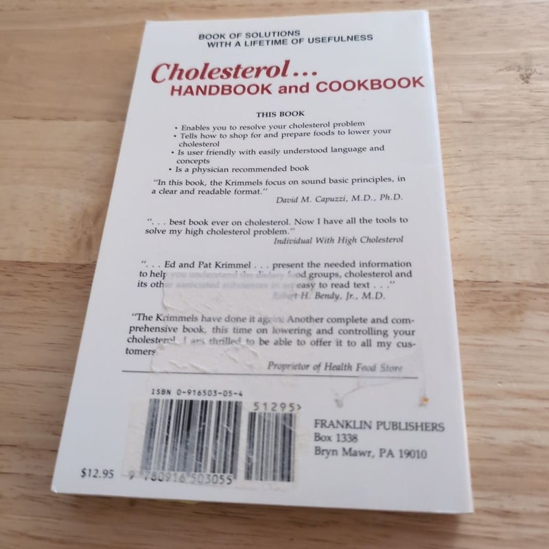 Cholesterol Lowering and Controlling Three Week Plan Handbook and Cookbook