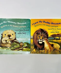 I Love My Daddy & Mommy Because book bundle