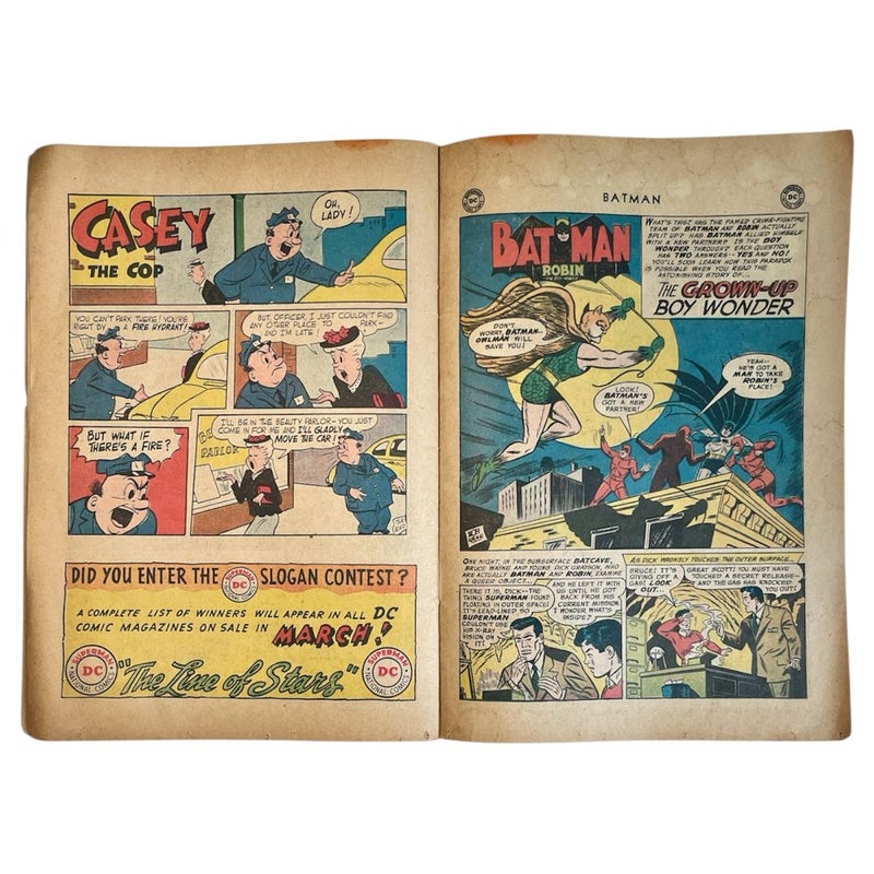 Batman #107 April 1957 DC Comics Coverless Incomplete Damaged 28 Pages NG/PR