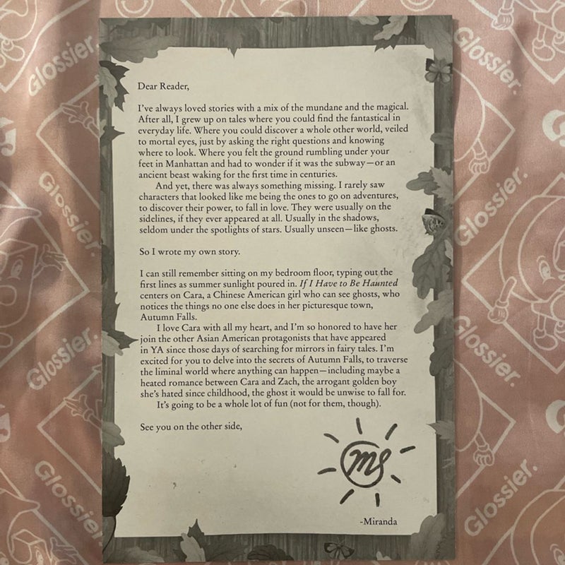 FAIRYLOOT EXCLUSIVE If I Have to Be Haunted by Miranda Sun Print+Author Letter