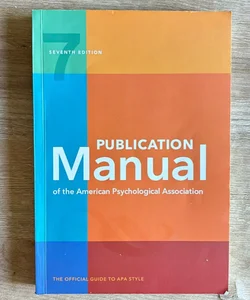 Publication Manual of the American Psychological Association