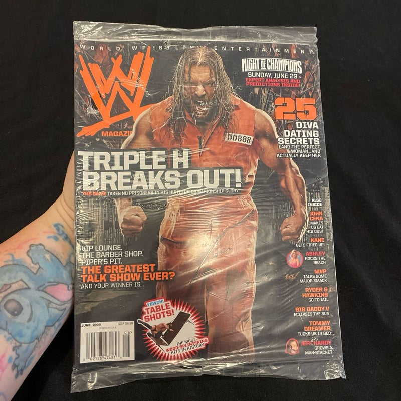 New/Sealed- WWE World Wrestling Entertainment Magazine June 2008 Triple H