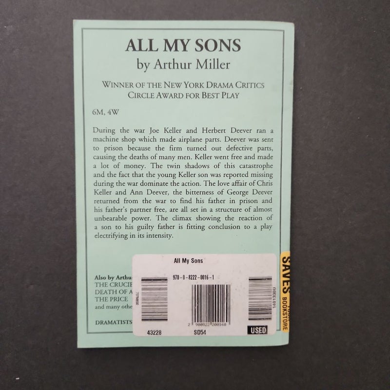 All My Sons: A Drama In Three Acts