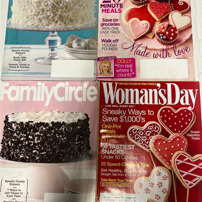 LOT OF 4 CHRISTMAS MAGAZINES 2000s Family Circle BHG Woman's Day REDBOOK VGC