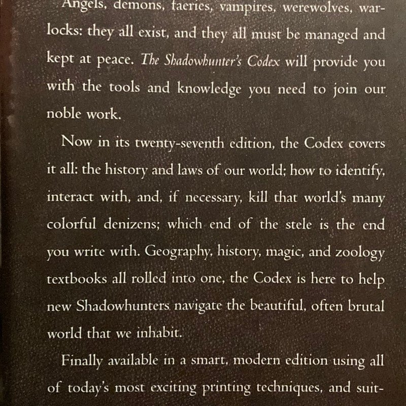 The Shadowhunter's Codex