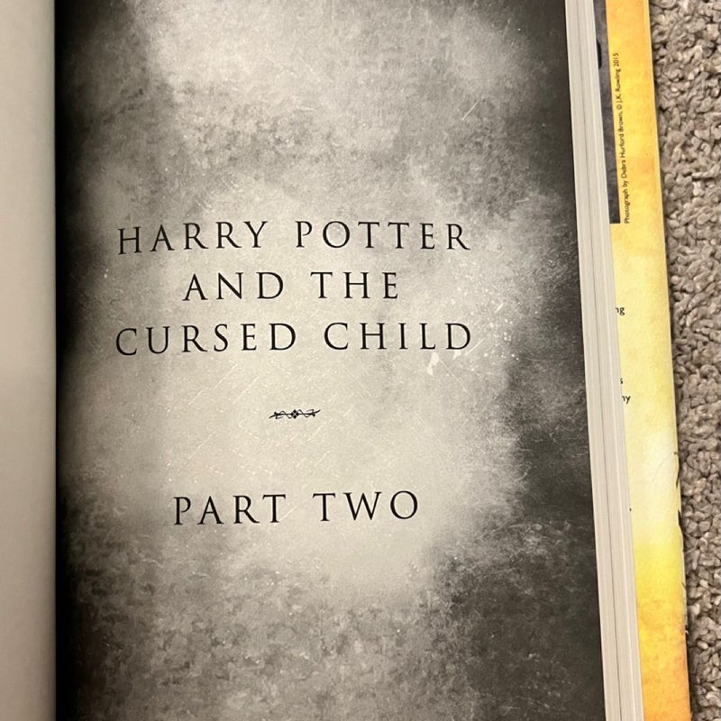 Harry Potter and the Cursed Child Parts One and Two (Special Rehearsal Edition Script)