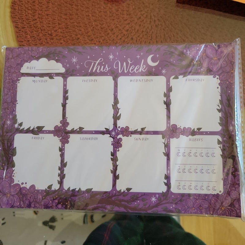 Violet divinations weekly calendar