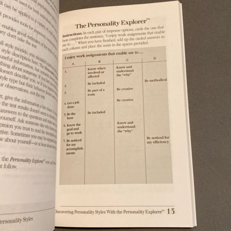 Exploring Personality Styles