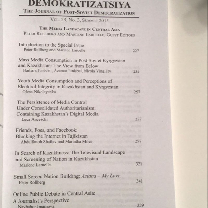 The Journal of Post Soviet Democratization