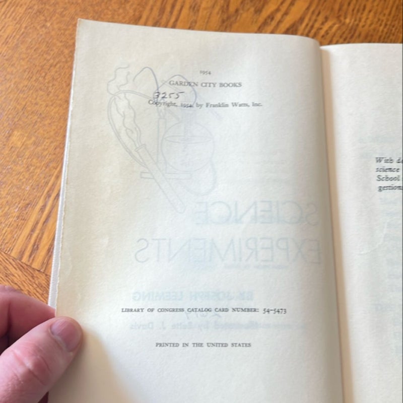 The Real Book of Science Experiments by Joseph Leeming, Hardcover ...