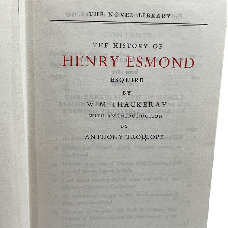 THE HISTORY OF HENRY ESMOND ESQUIRE