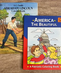 America Coloring book bundle: America the Beautiful a Patriotic Coloring Book + Abraham Lincoln Coloring Book (Dover)