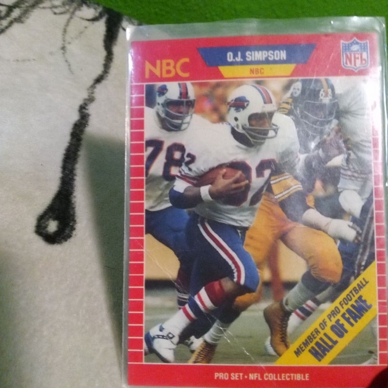 O.J. Simpson Bundle with Football Card - First Editions