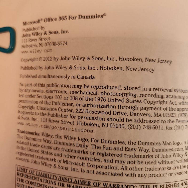 Microsoft Office 365 for Dummies