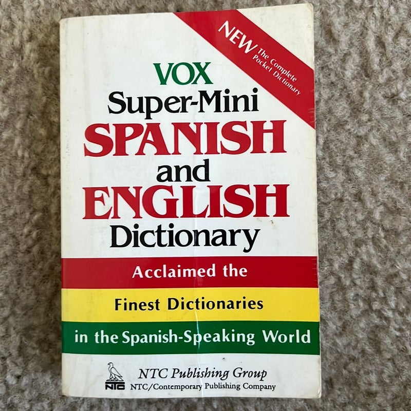 Vox Super-Mini Spanish and English Dictionary