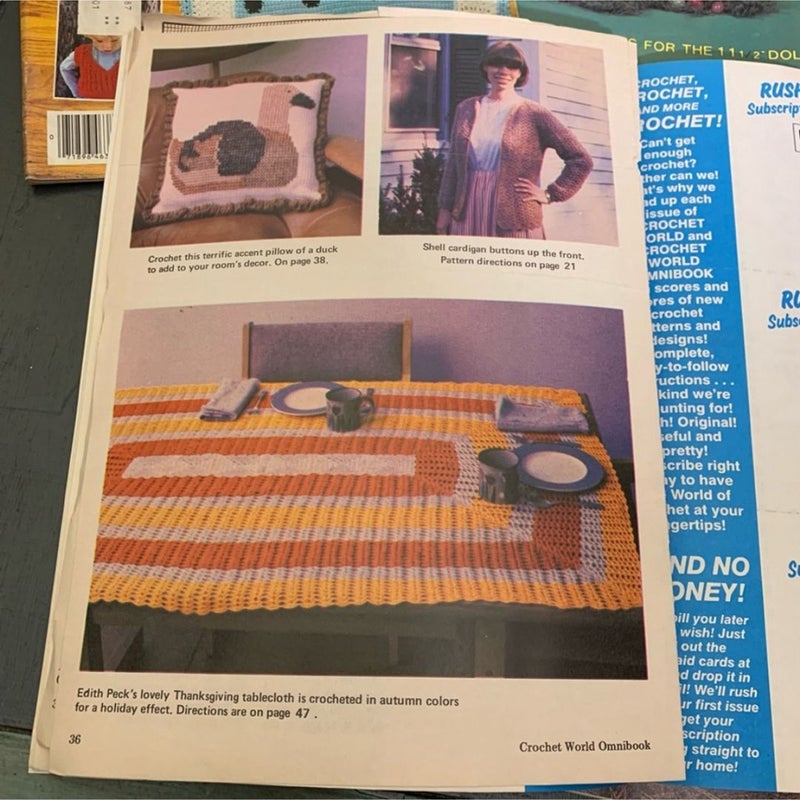 9 Crochet World Magazines from 1986