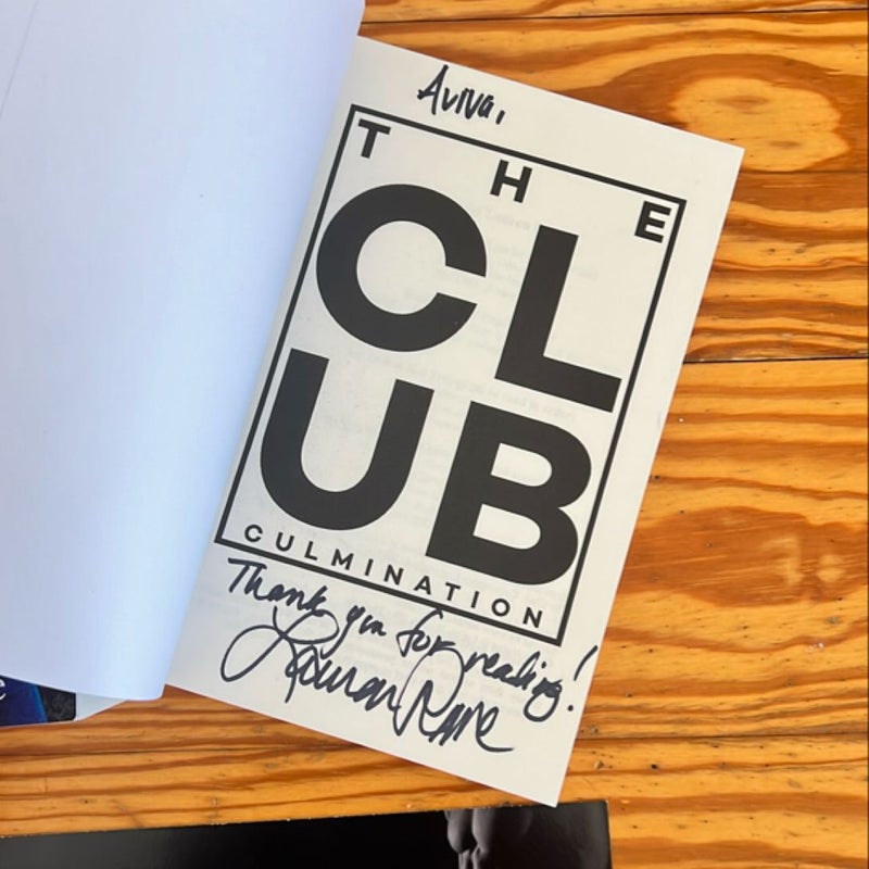 The Club Trilogy & Epilogue book + bookmark (signed by author)