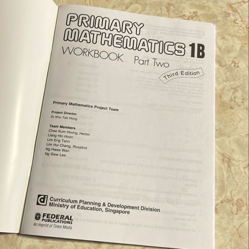 Primary Mathematics 1B Workbook Part Two 