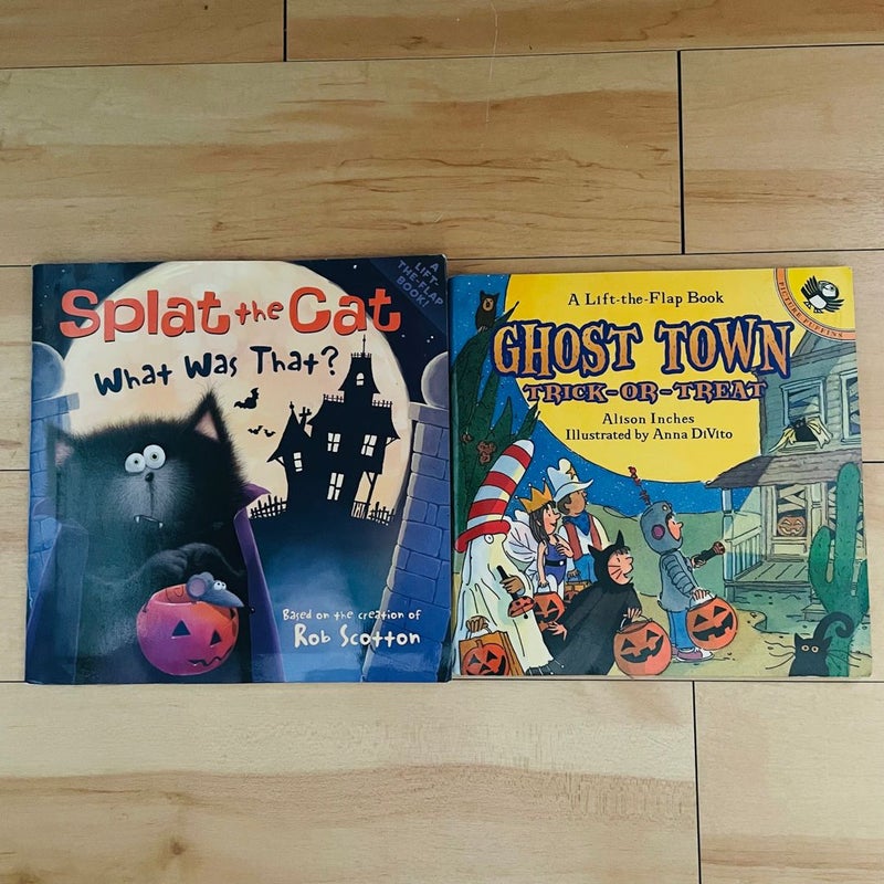 Children’s Halloween Bundle-Lot of 6; Nighty Night Little Monster (HC), One Hungry Monster (HC), The Night Before Halloween (PB), The Littlest Mummy (PB), Ghost Town Trick or Treat (PB), Splat the Cat (PB)