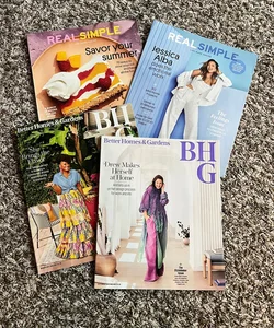 Real Simple and Better Homes & Gardens Magazines