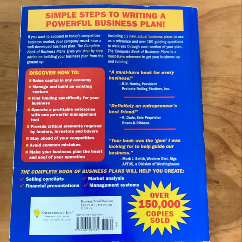 The Complete Book of Business Plans