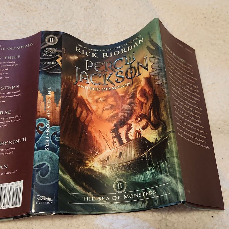 Percy Jackson, The Lightning Thief dust jackets