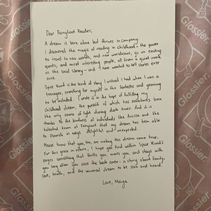 FAIRYLOOT EXCLUSIVE Spice Road by Maiya Ibrahim Print+Author Letter