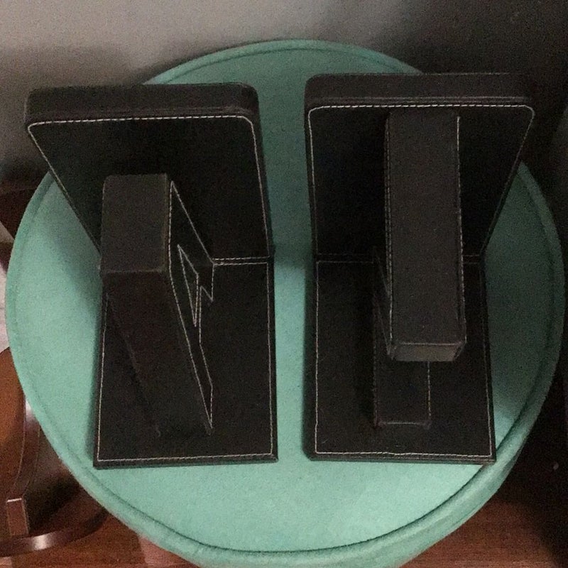 Faux leather A-Z Bookends 