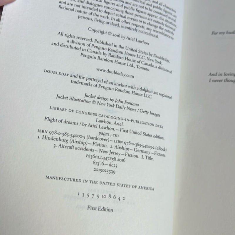 Flight of Dreams (FIRST EDITION)