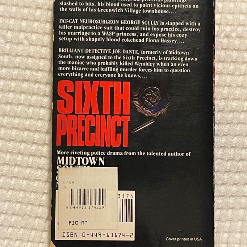 Sixth Precinct Mass Market Paperbound Christopher Newman (1987) First print 