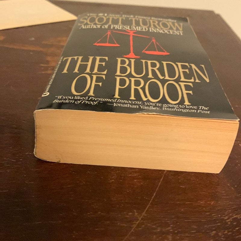 THE BURDEN OF PROOF- SIGNED Mass Market Paperback!