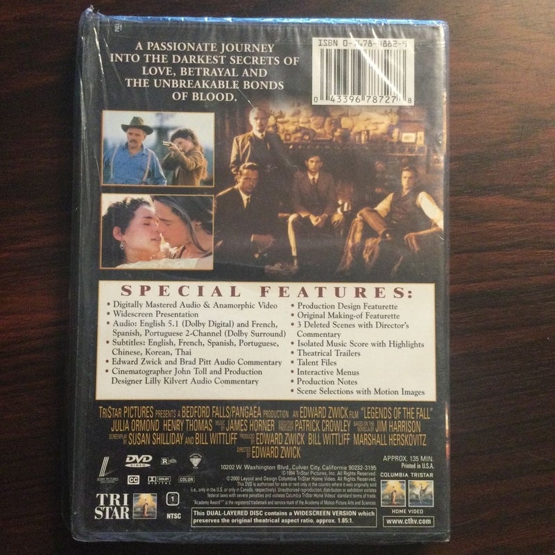 Legends of the Fall Unopened DVD