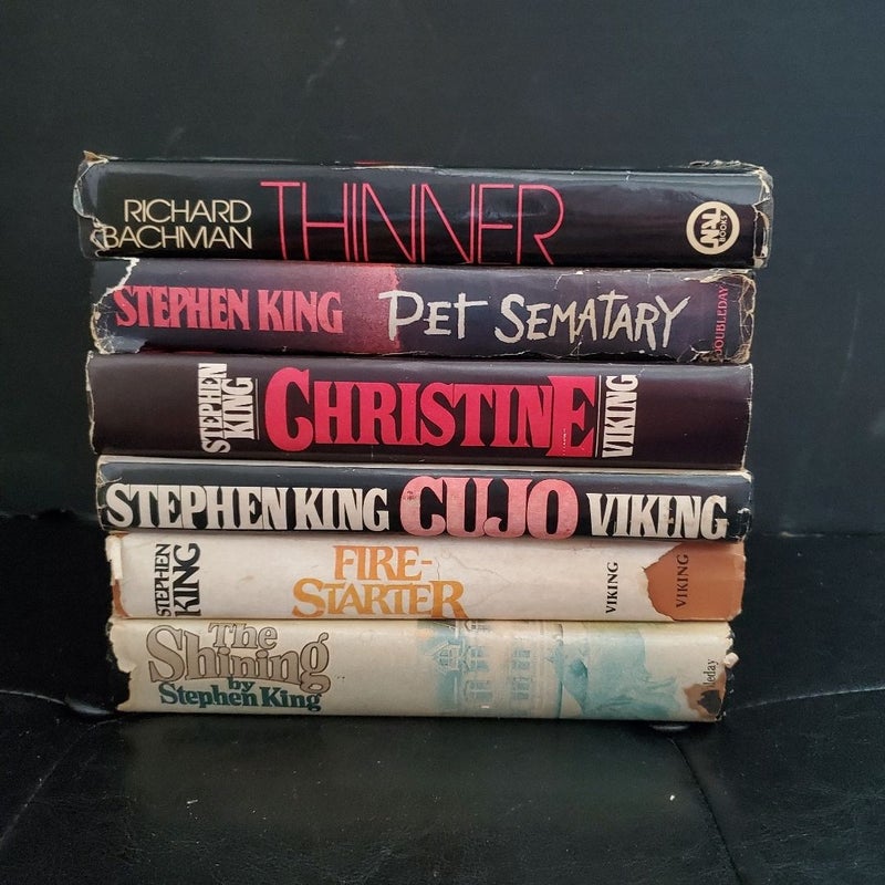 6 Vintage Stephen King  Hardback Novels 1977 - 1964