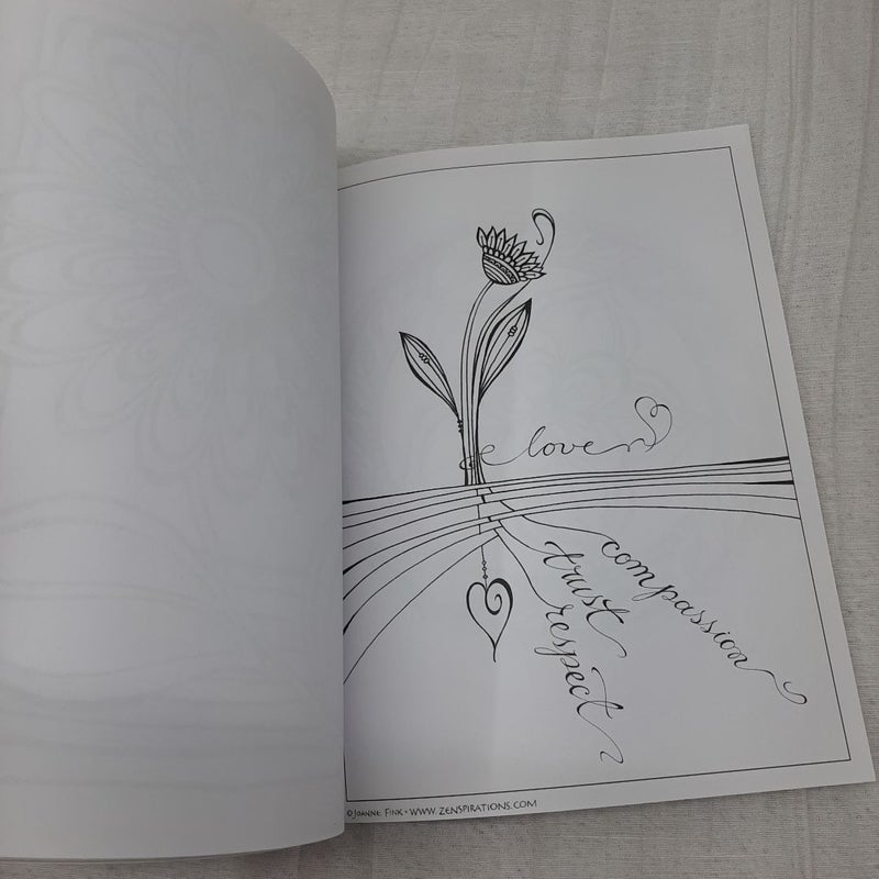 Zenspirations Coloring Book Flowers