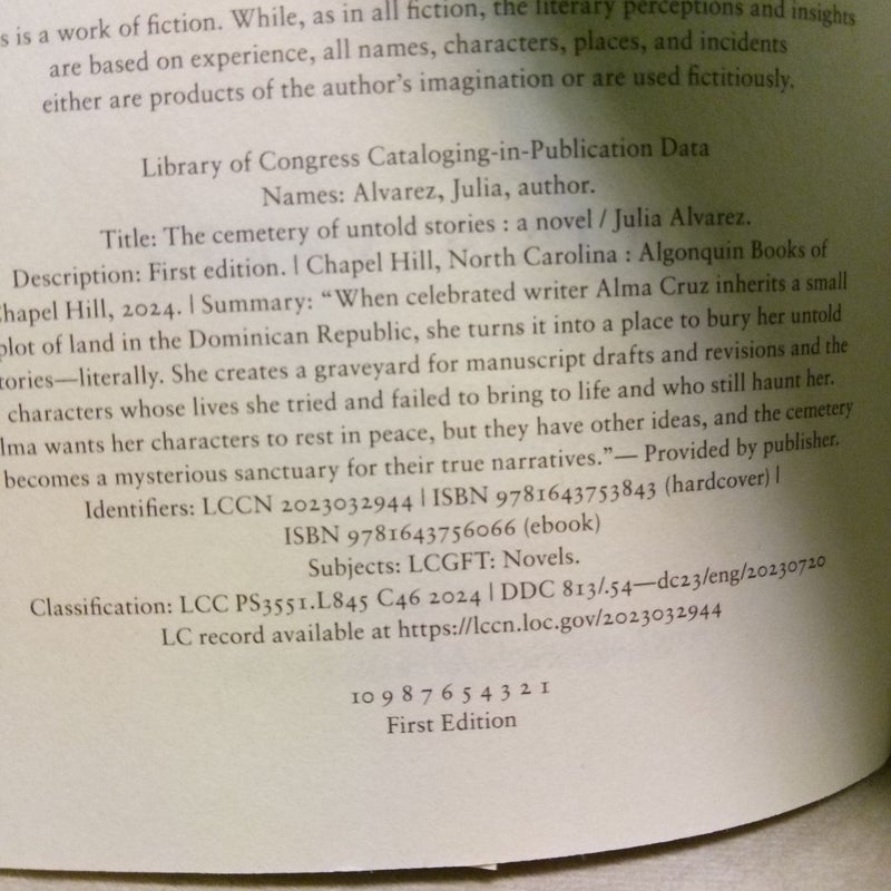 The Cemetery of Untold Stories - First Edition