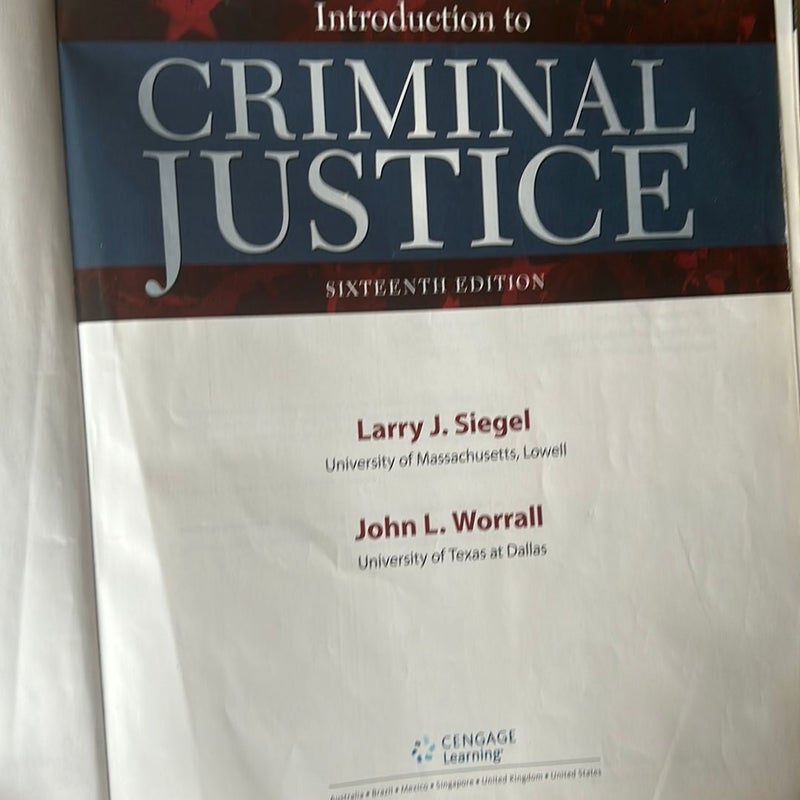 Introduction to criminal justice 17th edition