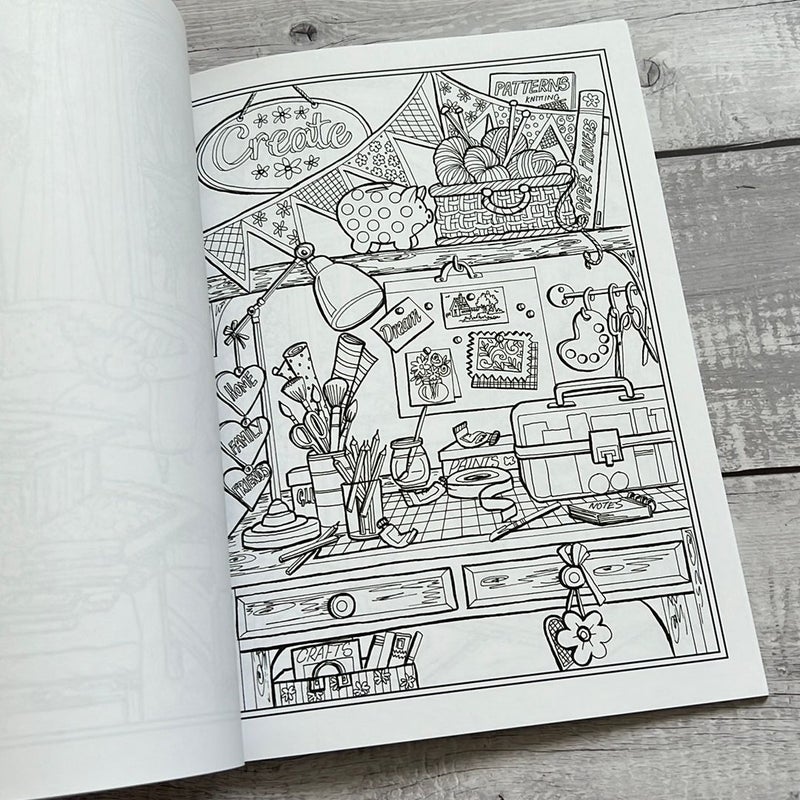 Creative Haven Home Sweet Home Coloring Book